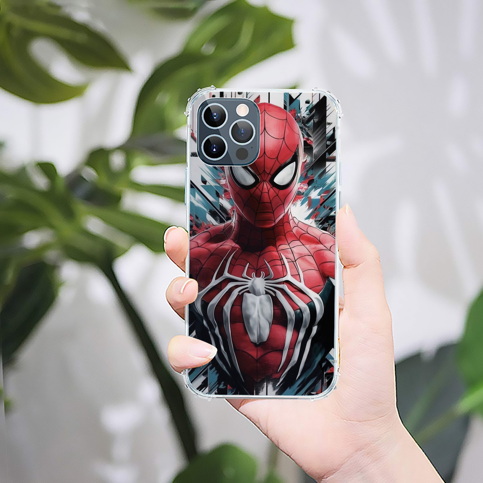 （画像用） Spider Man スパイダーマン 【iPhone 12シリーズ対応】透明スマホケース（クリアソフトケース）